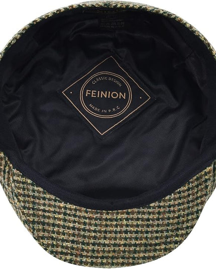 FEINION Men's Wool Tweed Newsboy Ivy Cap Gatsby Golf Flat Hat