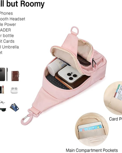 Hanke Crossbody Sling Bag for Women Men, Small & Large Casual Cross Body Sling Bags, Chest Bag for Outdoor Hiking Travel