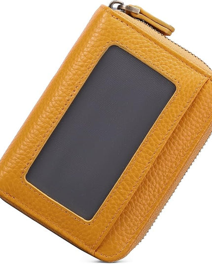 GOIACII Small Genuine Leather Wallet for Women, RFID Blocking Credit Card Holder Wallet