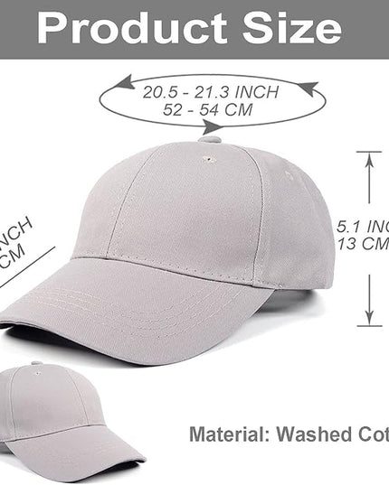 4 Pieces Toddler Baseball Hat Kid Baseball Cap Washed Cotton Adjustable Caps Hats for Boys Girls