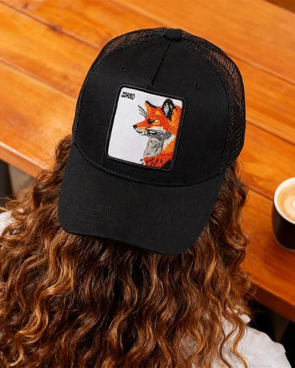 Classic Unisex Various Animal Series Embroidery Farm Adjustable Mesh Snapback Trucker Hat