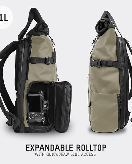 WANDRD PRVKE 21L, V3 Backpack: Weather-Resistant Travel & Camera Backpack with Laptop Sleeve, Quick Side Access, Clamshell Opening – Ideal Photography & Travel Bag