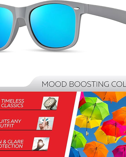 Retro Rewind Polarized Sunglasses for Men and Women - UV Protection Classic Sun Glasses