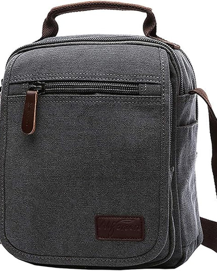 mygreen Small Canvas Crossbody Shoulder Bag Messenger Bag Work Bag