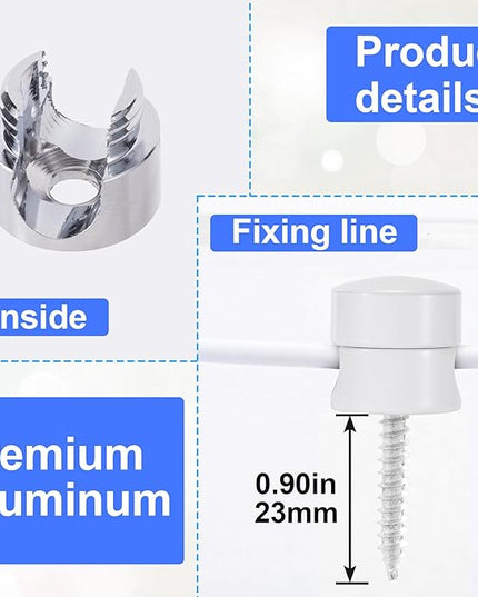 3 Sets Charger Holders for Cords, Adjustable Cable Anchor Holders, Adhesive Metal Cord Clips, Cable Management Wire Organizers for Desk, Office, Nightstand - Gold, White, Silver