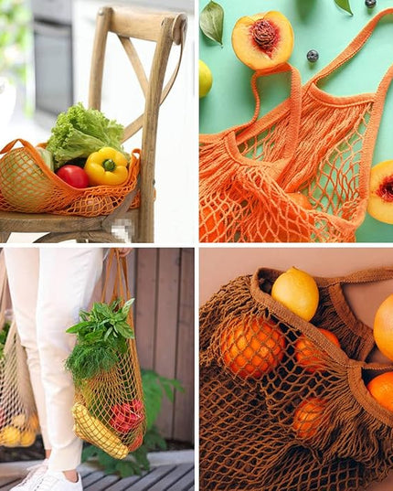 2pcs Fashion Storage Mesh Bag Reusable Fruit Mesh Bag Shopping Mesh Bag Pure Cotton Portable Mesh Bag Shopping Bag