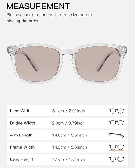 TIJN Blue Light Blocking Glasses for Women Men Clear Frame Square Nerd Eyeglasses Anti Blue Ray Computer Screen Glasses