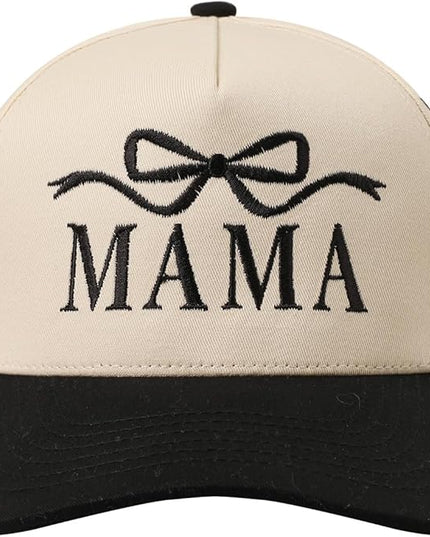MIRMARU Two-Tone Vintage Canvas Trucker Hats for Men & Women, Adjustable Size Baseball Caps with Trendy Embroidered Design