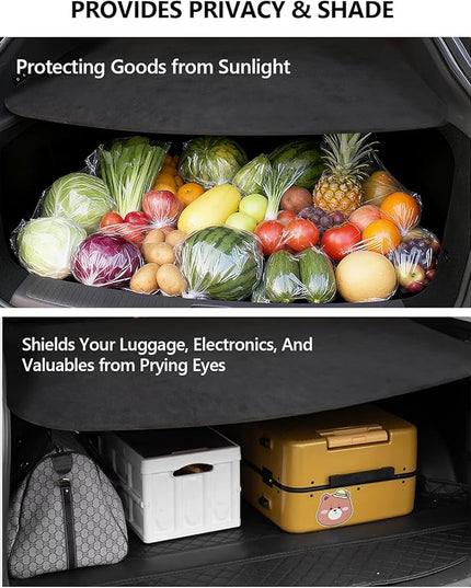 for Tesla Trunk Cargo Cover Model Y Juniper 2025 2026 Trunk Storage Board Model Y Accessories Storage Dividers Layered Partition Board Shield Shade Anti-Spy Luggage Privacy