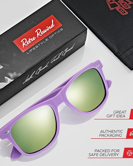 Retro Rewind Polarized Sunglasses for Men and Women - UV Protection Classic Sun Glasses