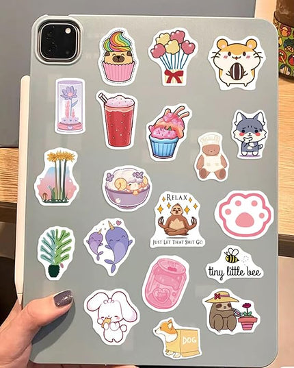 600 Pcs Cute Stickers Bulk for Kids Girls Teens Adults,Waterproof Cute Animal Stickers Pack for Water Bottles Laptop Phone,Teacher Prizes Sticker for Kids Classroom School