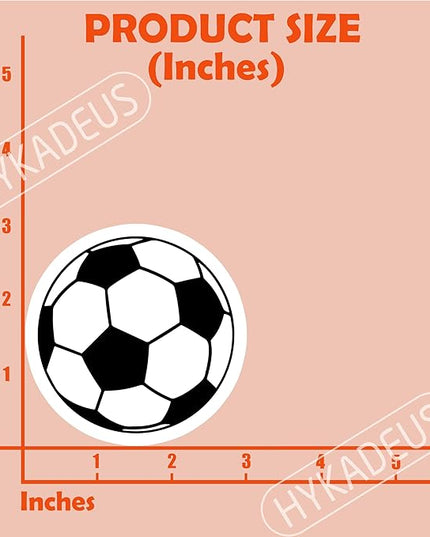 (3Pcs) Soccer Stickers Waterproof Vinyl Soccer Ball Decals for Water Bottle, Tumbler, Laptop, Phone Case, Scrapbooking, Team Players, Coach, 3" x 3"