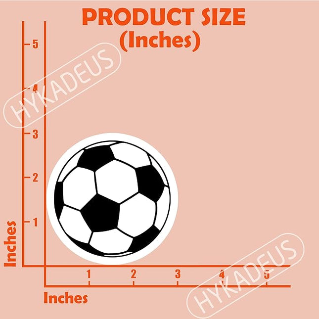 (3Pcs) Soccer Stickers Waterproof Vinyl Soccer Ball Decals for Water Bottle, Tumbler, Laptop, Phone Case, Scrapbooking, Team Players, Coach, 3" x 3"
