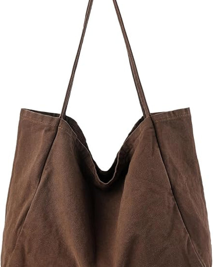 Canvas Tote Bag for Women Large Hobo Shoulder Bag for Work Travel Casual Message Bag Tote Purse handbags