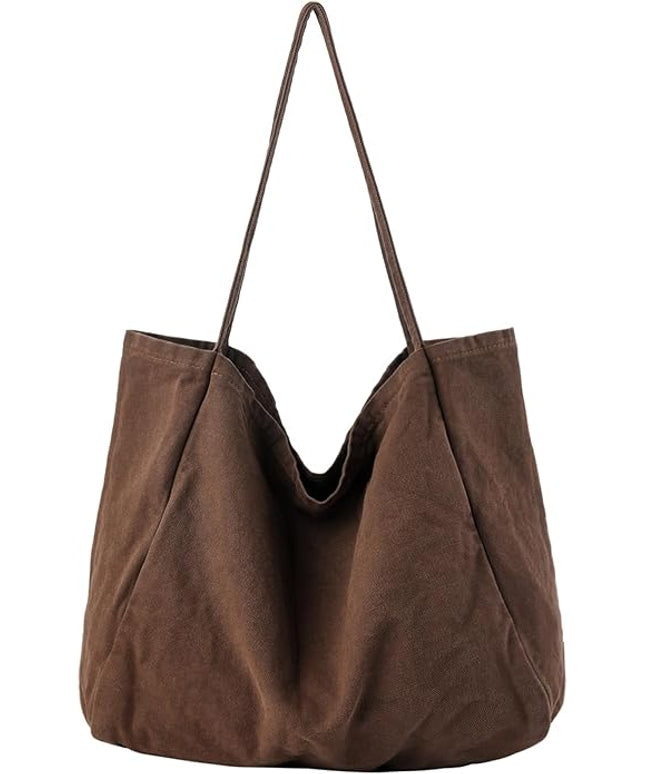 Canvas Tote Bag for Women Large Hobo Shoulder Bag for Work Travel Casual Message Bag Tote Purse handbags