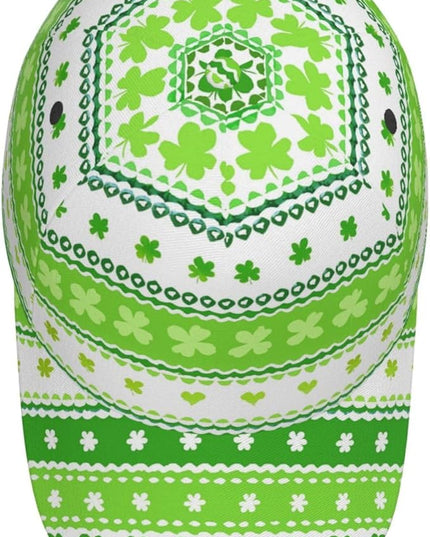 St. Patrick's Day Lucky Shamrock Hat Adjustable Irish Green Clover Baseball Cap Trucker Hat for Men Women