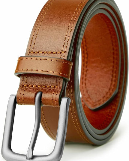 VATAN Men's Genuine Leather Casual Every Day Jeans Belts, Handmade Men Leather Belt with Gift Box