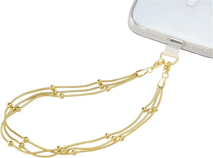 Phone Charms Strap Wrist Chain Bracelet Phone Strap Detachable Anti Theft Anti-Fall Safety Hands-Free(2xPads) Fit Apple&Most Smartphones