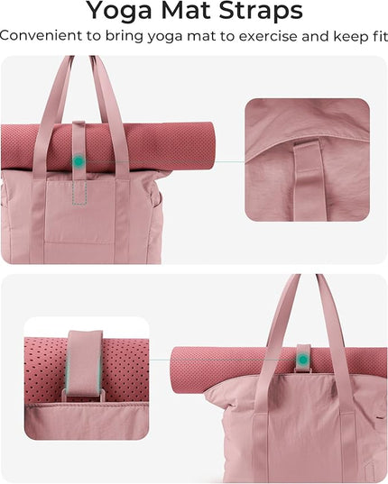 BAGSMART Tote Bag for Women, Tote Bag with Zipper Work Tote with Compartments Nurse Shoulder Hanbag for Travel, Gym