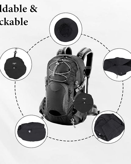 Yolev Waterproof Bucket Hat for Women Men Quick Dry Packable Sun Hat with Detachable Chin Strap Black Bucket Hat for Men Women UV Protection