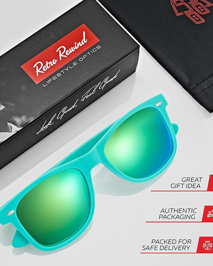 Retro Rewind Polarized Sunglasses for Men and Women - UV Protection Classic Sun Glasses