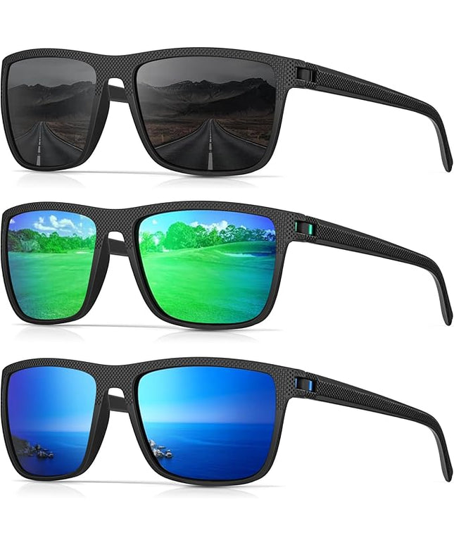 Sunglasses-Men Polarized Mens Sunglasses: Classic Women Sun Glasses UV Protection for Fishing Driving Golf