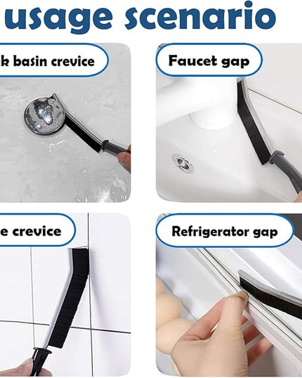 Crevice Cleaning Brush Set, Multi-Purpose Hard Bristle Brushes for Deep Cleaning Kitchen, Bathroom, Grout, Sink, Cup, Teapot, Bottle, Blender, Corners, Tight Spaces & More