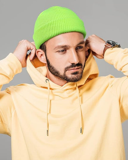 SATINIOR Trawler Beanie Watch Hat Roll-up Edge Skullcap Fisherman Beanie for Women Men