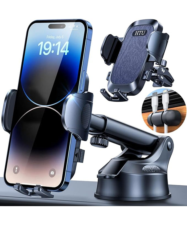 【98+LBS Strongest Suction & Military-Grade】Ultimate Car Phone Mount【Patent & Safety Certs】 Cell Phone Holder Truck Stand for Dashboard Windshield Vent for iPhone 17 Pro Max 16 15 Samsung (Dark Blue)