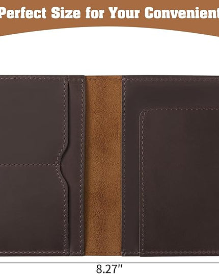 Jack&Chris Leather Passport Holder, Handmade Passport cover, Travel Wallet Cover Case for Men and Women, Leather Travel Documents Organizer Protector, JC107