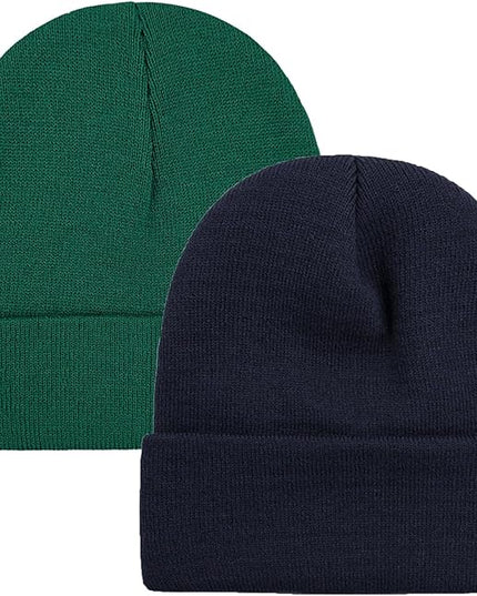 ZOORON 1&2 Pack Beanie for Men Women Slouchy Beanie Hats Winter Knit Caps Soft Ski Hat Unisex
