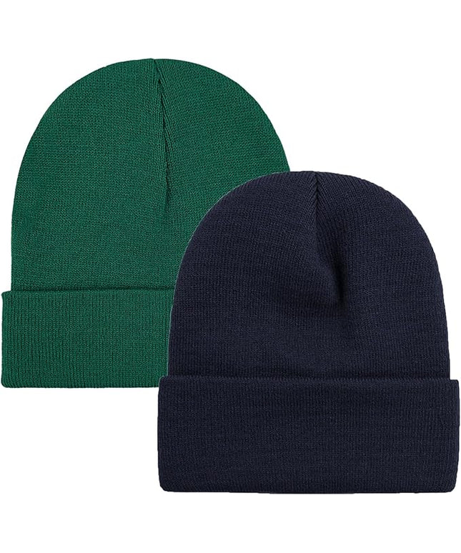 ZOORON 1&2 Pack Beanie for Men Women Slouchy Beanie Hats Winter Knit Caps Soft Ski Hat Unisex