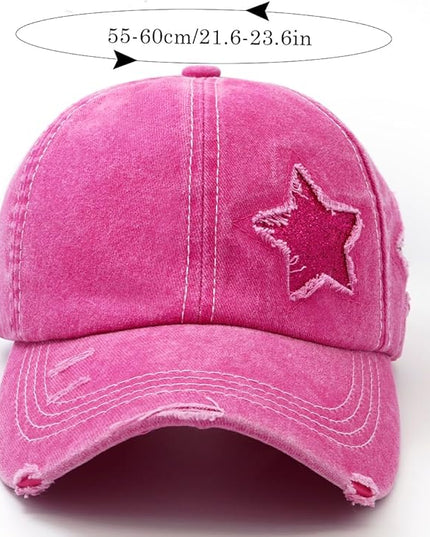 YeeHeen Ponytail Baseball Cap for Women High Messy Bun Caps Washed Cotton Hats