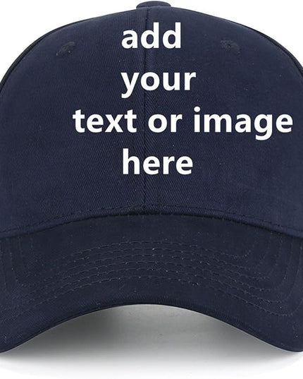 Custom Baseball Cap with Your Text for Men Women,Personalized Adjustable Trucker Caps Casual Sun Peak Hat for Gifts