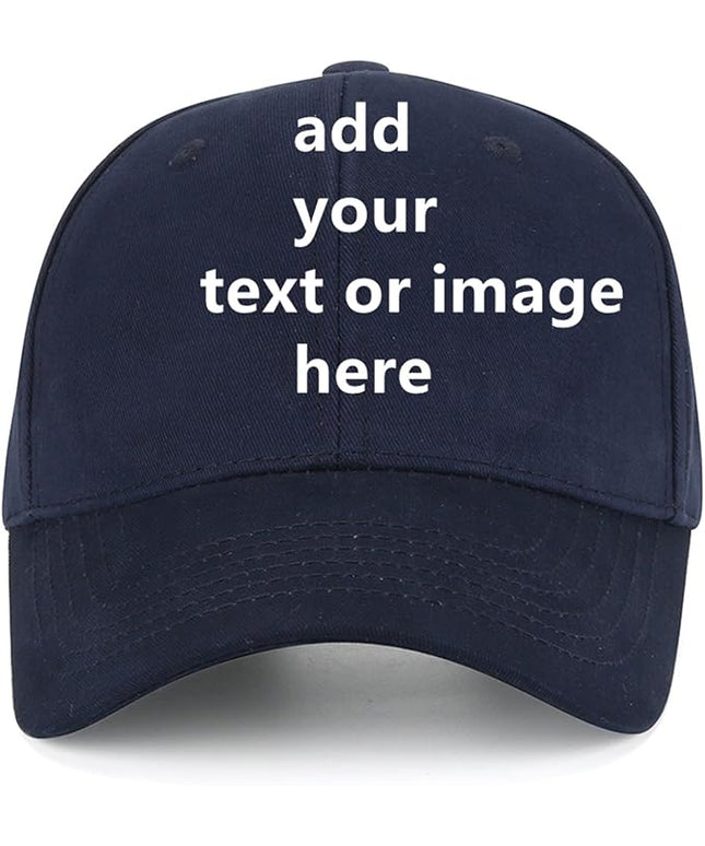 Custom Baseball Cap with Your Text for Men Women,Personalized Adjustable Trucker Caps Casual Sun Peak Hat for Gifts