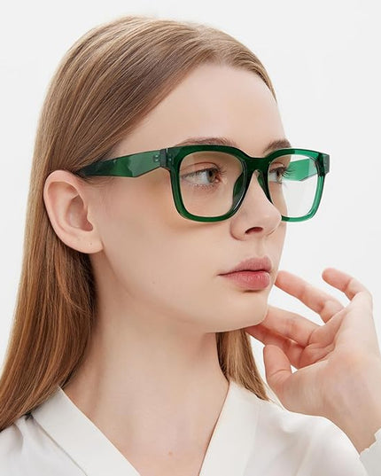 kimorn Blue Light Blocking Glasses,Anti Eyestrain & UV Protection,Square Frame Glasses for Women and Men