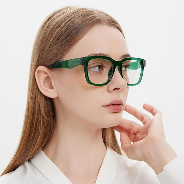 kimorn Blue Light Blocking Glasses,Anti Eyestrain & UV Protection,Square Frame Glasses for Women and Men