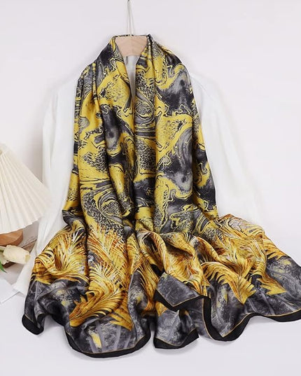 Fashion Scarves Scarf 100% Silk Feeling Scarf Silk Like Scarves Long Lightweight Sunscreen Shawls for Women
