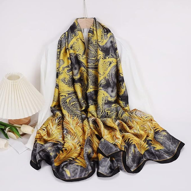 Fashion Scarves Scarf 100% Silk Feeling Scarf Silk Like Scarves Long Lightweight Sunscreen Shawls for Women