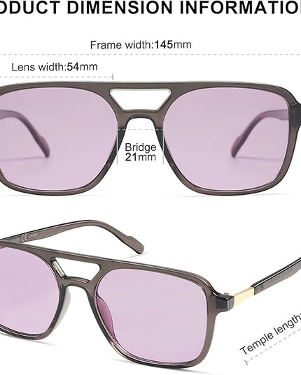 SOJOS Retro Aviator Sunglasses for Women Men,Trendy Rectangle Womens Mens Shades Sun Glasses SJ2202