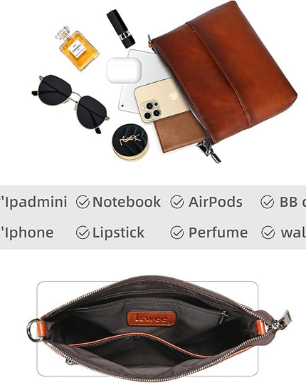 Iswee Crossbody Bag for Women Leather Purses Fashion Designer Handbags