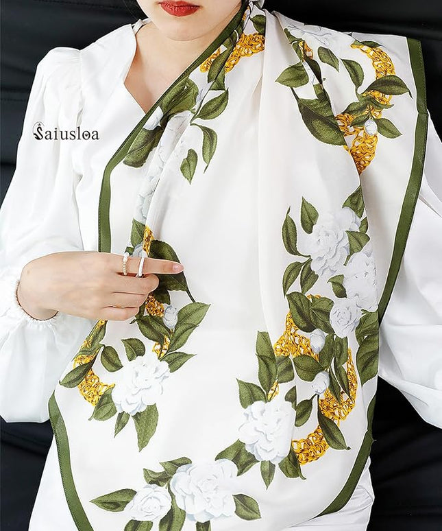 Neck Scarf For Womens Silky Head Scarves Hair Bandanas Square Scarf Fashion Accessories lightweight