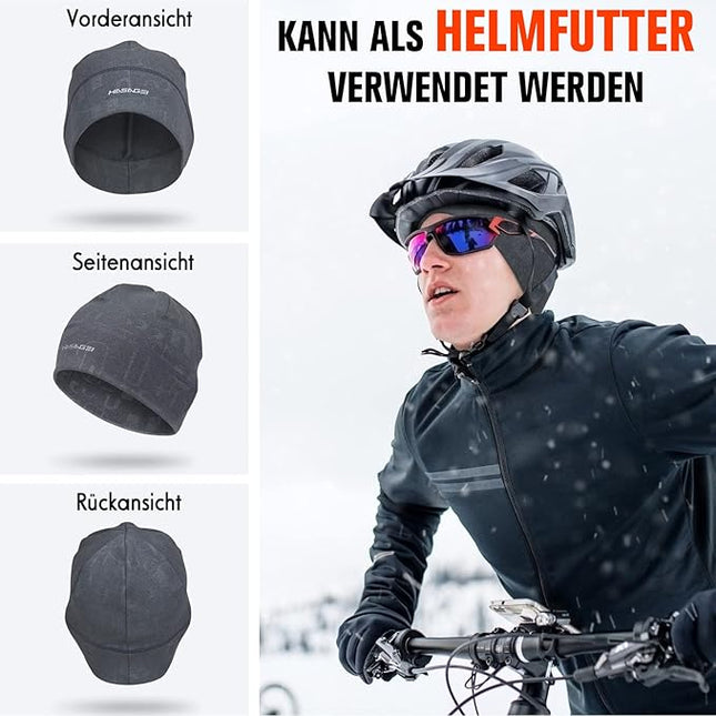 Skull Caps Beanies for Men & Women, Elastic Thermal Running Hat, Windproof Cycling Cap Helmet Liner Soft Beanie Hat
