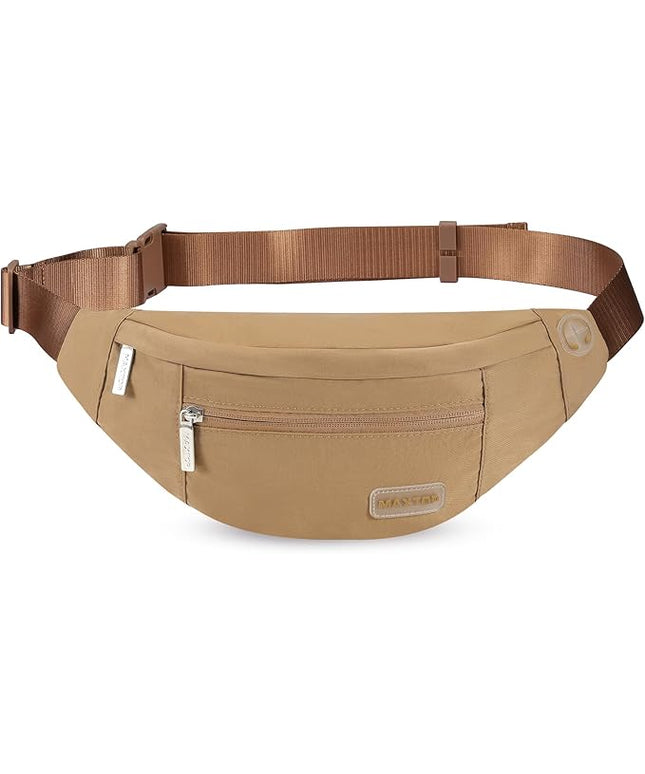 MAXTOP Large Crossbody Fanny Pack with 4-Zipper Pockets,Gifts for Enjoy Sports Festival Workout Traveling Running Casual Hands-Free Wallets Waist Pack Phone Bag Carrying All Phones