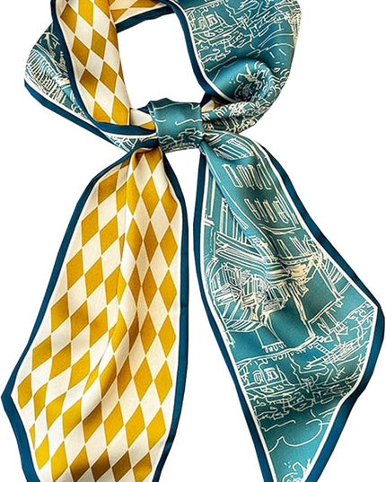 Purse Scarf For Handbags Head Scarves For Women's Hair Bags Scarfs Long Skinny Scarves Fashion Silky