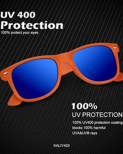 KALIYADI Polarized Sunglasses for Men and Women Matte Finish Sun glasses Color Mirror Lens UV Blocking (3 Pack)
