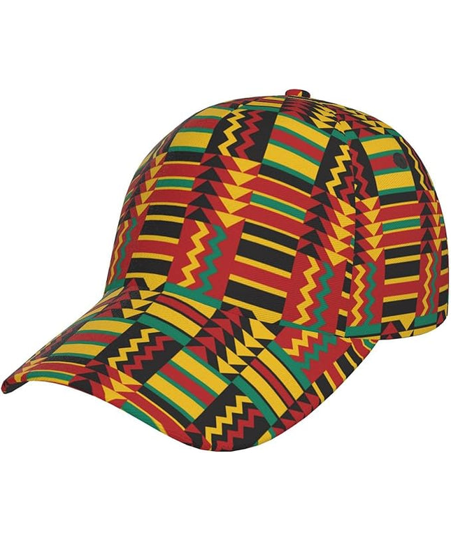 African Ethnic Tribal Style Baseball Cap for Men Women, Fashion Adjustable African Hat Casual Trucker Hats Sun Caps