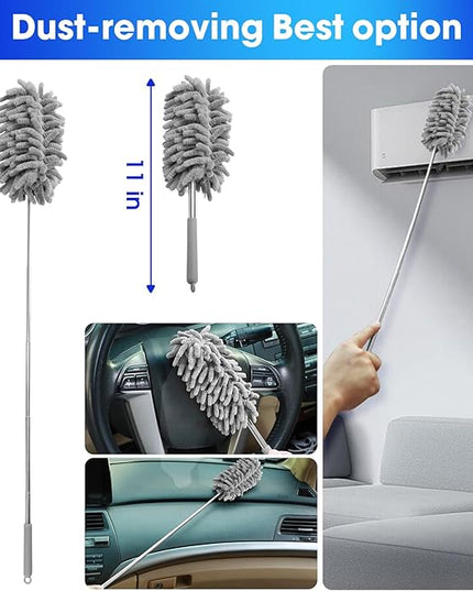 Viewsun Car Cleaning Kit, 17PCS Car Interior Detailing Kit with Gray High Power Handheld Vacuum, Detailing Brush Set, Windshield Cleaner, Cleaning Gel, Complete Auto Accessories for Men, Women