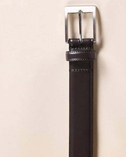 Amazon Essentials Men's Leather Belt, Classic Style