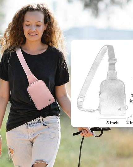 INICAT Sling Bag for Women Touchscreen Small Crossbody Cell Phone Purse Fanny Pack
